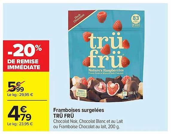 Framboises surgelées TRÜ FRÜ