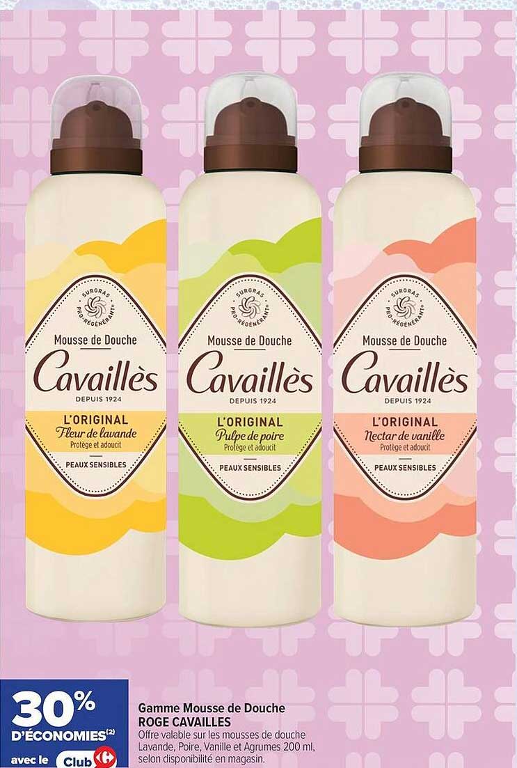 Gamme Mousse de Douche ROGE CAVAILLES