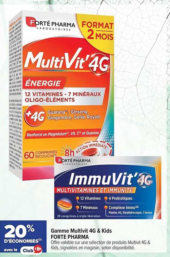 Gamme Multivit 4G & Kids FORTE PHARMA