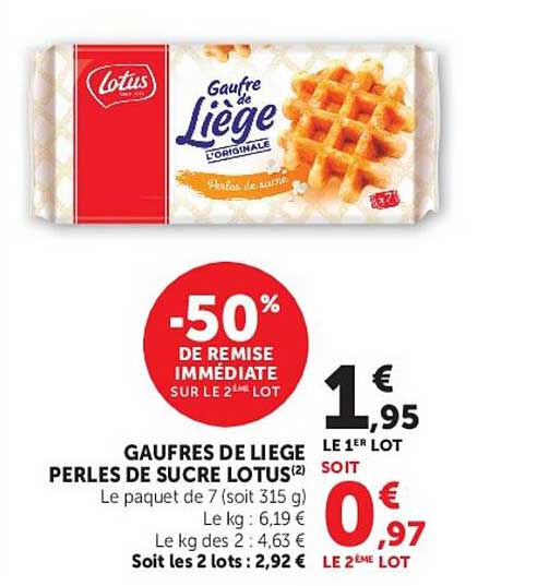 GAUFRES DE LIEGE PERLES DE SUCRE LOTUS