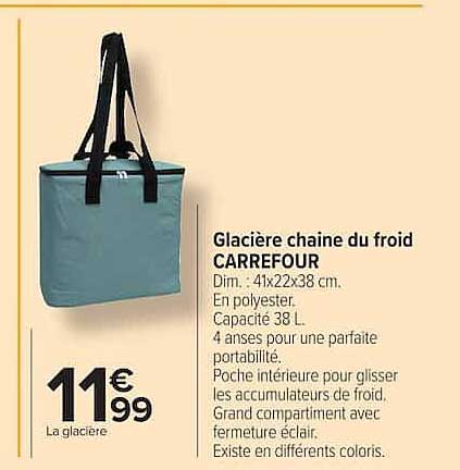 Glacière chaine du froid CARREFOUR
