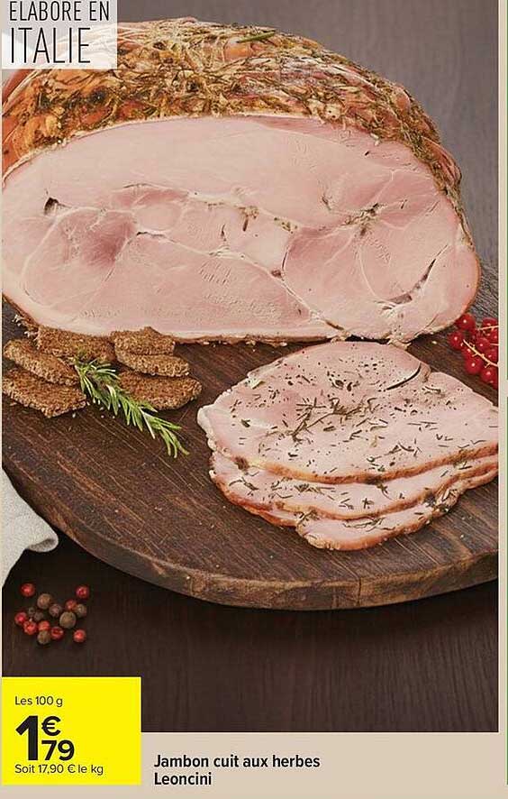 Jambon cuit aux herbes Leoncini
