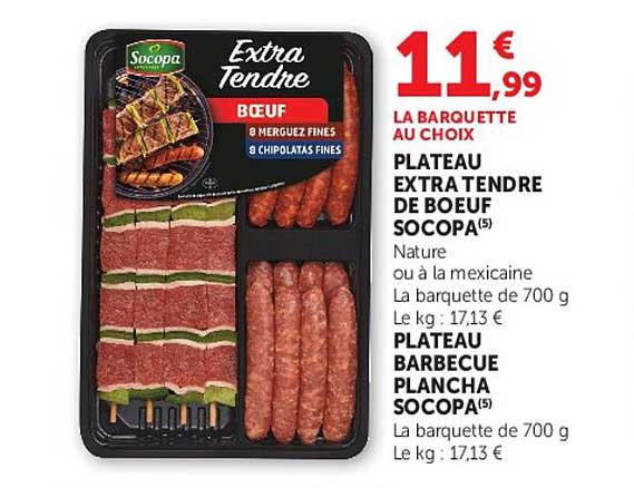 LA BARQUETTE AU CHOIX