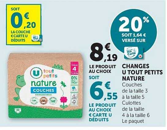 LA COUCHE € CARTE U DEDUITS