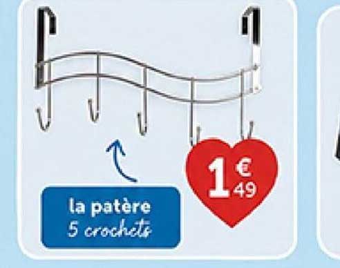 la patère 5 crochets