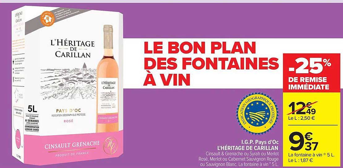 LE BON PLAN DES FONTAINES À VIN