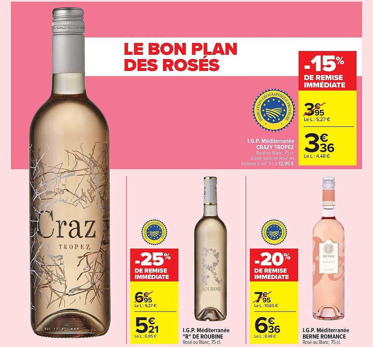 LE BON PLAN DES ROSÉS