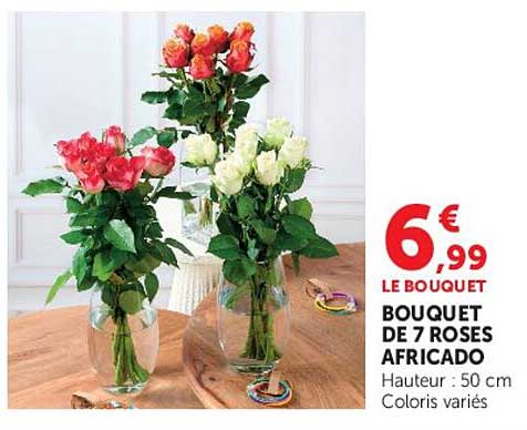 LE BOUQUET BOUQUET DE 7 ROSES AFRICADO