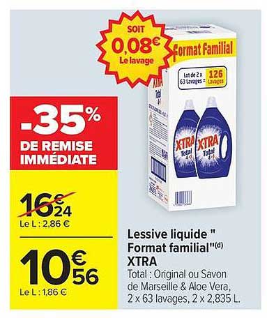 Lessive liquide "Format familial"(d) XTRA