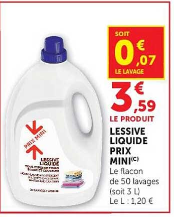 LESSIVE LIQUIDE PRIX MINI