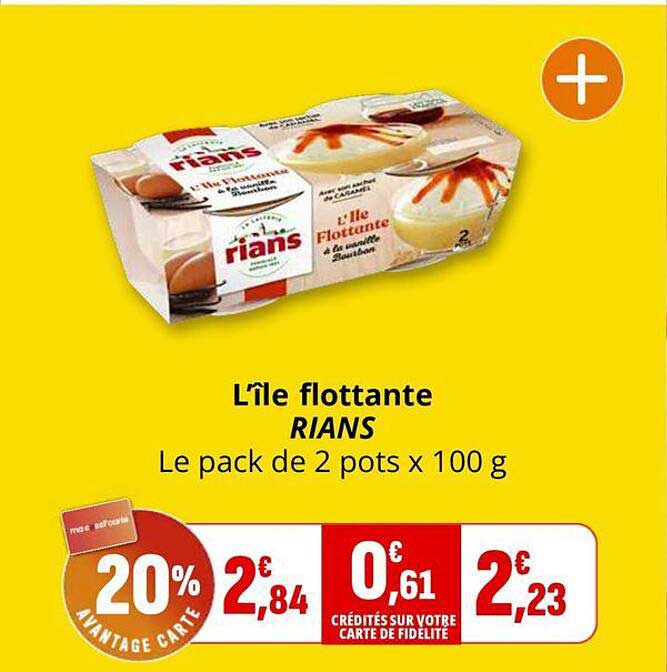 L'île flottante RIANS Le pack de 2 pots x 100 g