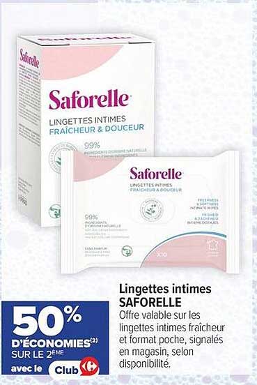 Lingettes intimes SAFORELLE