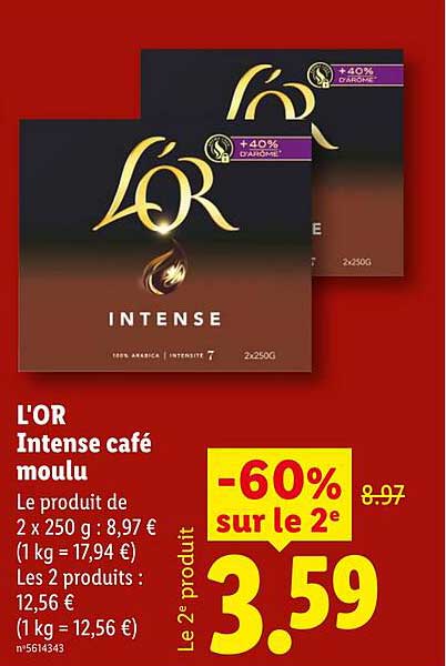 L'OR Intense café moulu