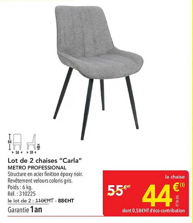 Lot de 2 chaises “Carla”