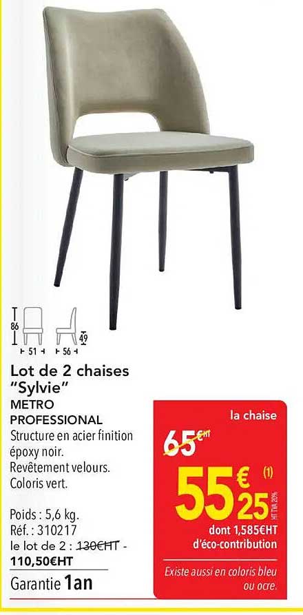 Lot de 2 chaises “Sylvie”