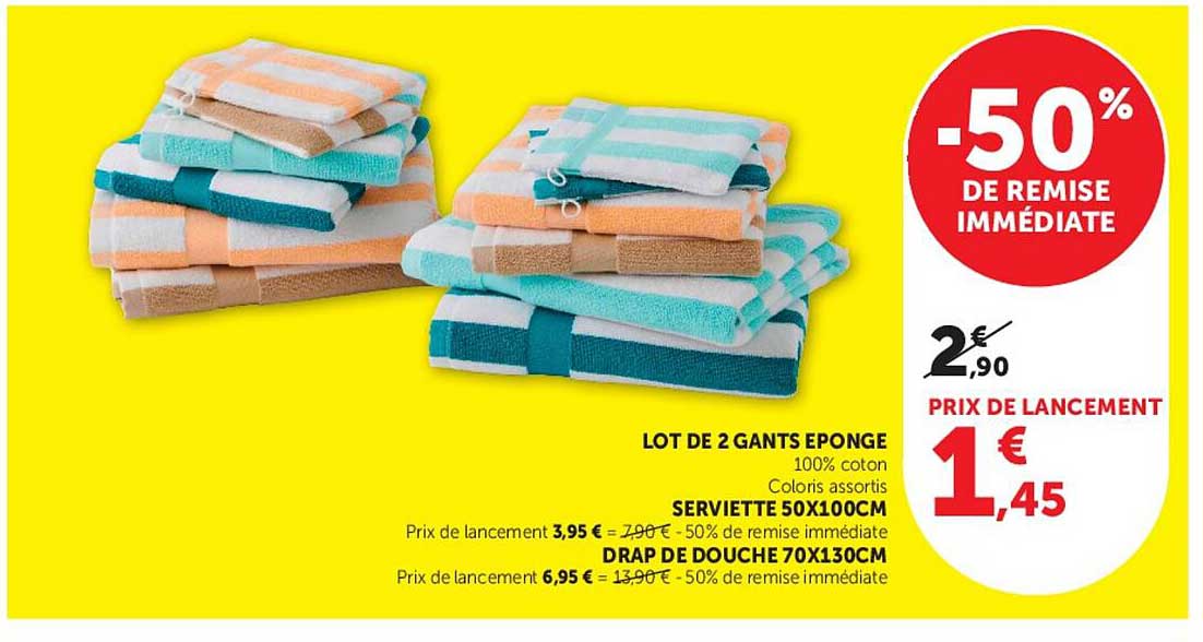LOT DE 2 GANTS EPONGE