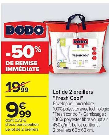 Lot de 2 oreillers "Fresh Cool"