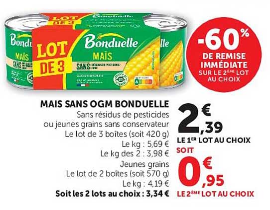 MAIS SANS OGM BONDUELLE