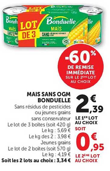 MAIS SANS OGM BONDUELLE