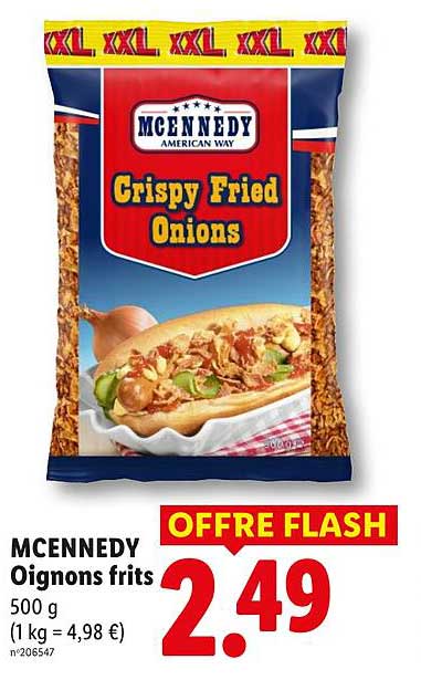 MCENNEDY Oignons frits 500 g