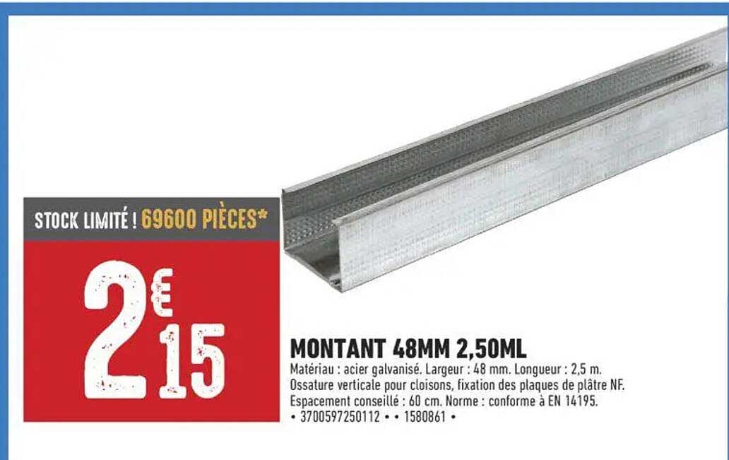 MONTANT 48MM 2,50ML