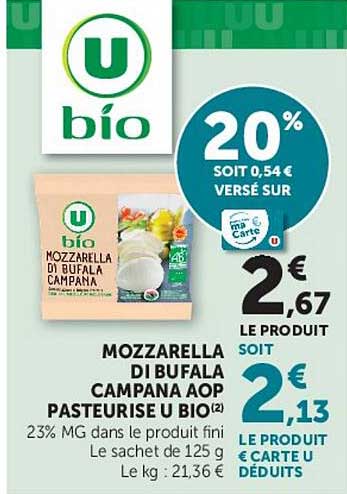MOZZARELLA DI BUFFALA CAMPANA AOP PASTEURISÉE U BIO(2)