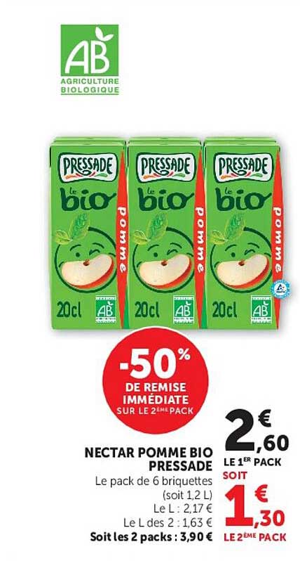 NECTAR POMME BIO PRESSADE