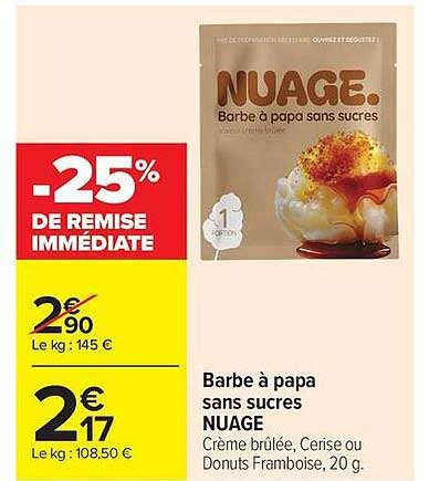 NUAGE. Barbe à papa sans sucres