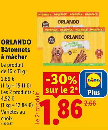 ORLANDO Bâtonnets à mâcher