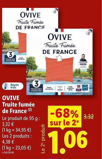 OVIVE Truite fumée de France