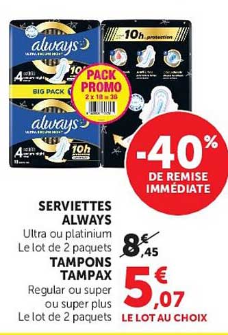 PACK PROMO 2 x 18 = 36
