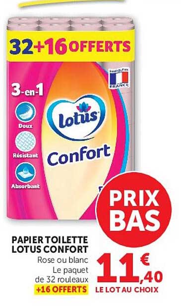 PAPIER TOILETTE LOTUS CONFORT