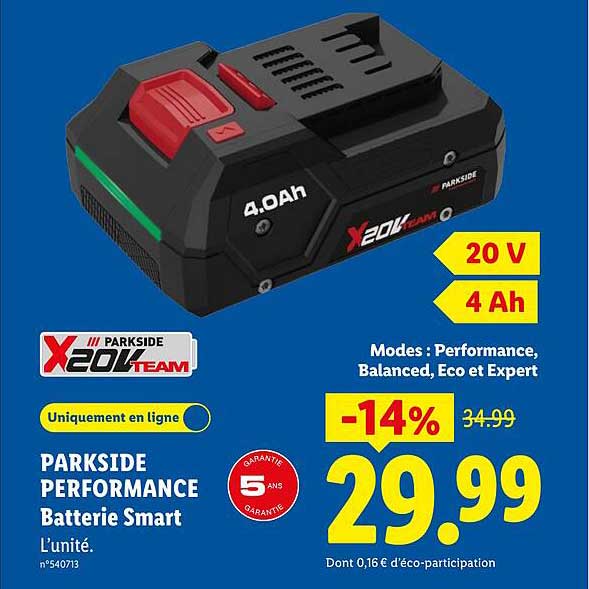 PARKSIDE PERFORMANCE Batterie Smart