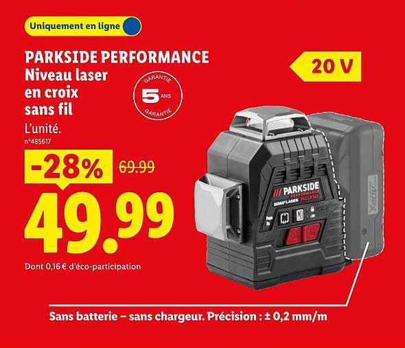 PARKSIDE PERFORMANCE Niveau laser en croix sans fil