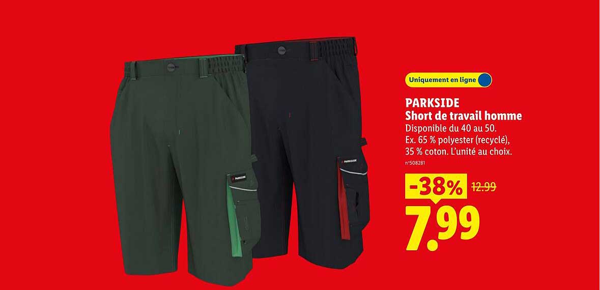 PARKSIDE Short de travail homme