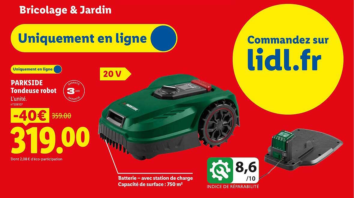 PARKSIDE Tondeuse robot