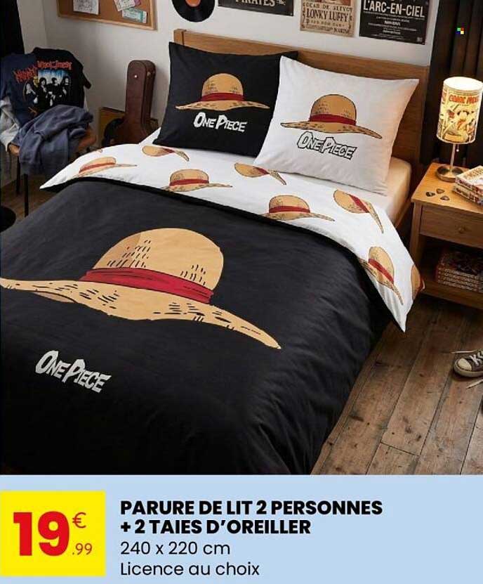 PARURE DE LIT 2 PERSONNES + 2 TAIES D’OREILLER