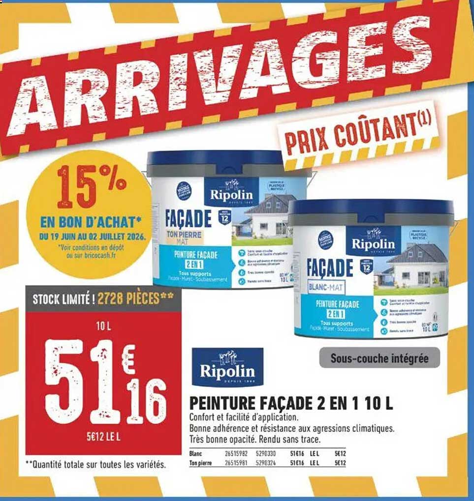 PEINTURE FAÇADE 2 EN 1 10 L