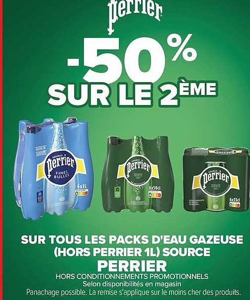 perrier -50% SUR LE 2ÈME