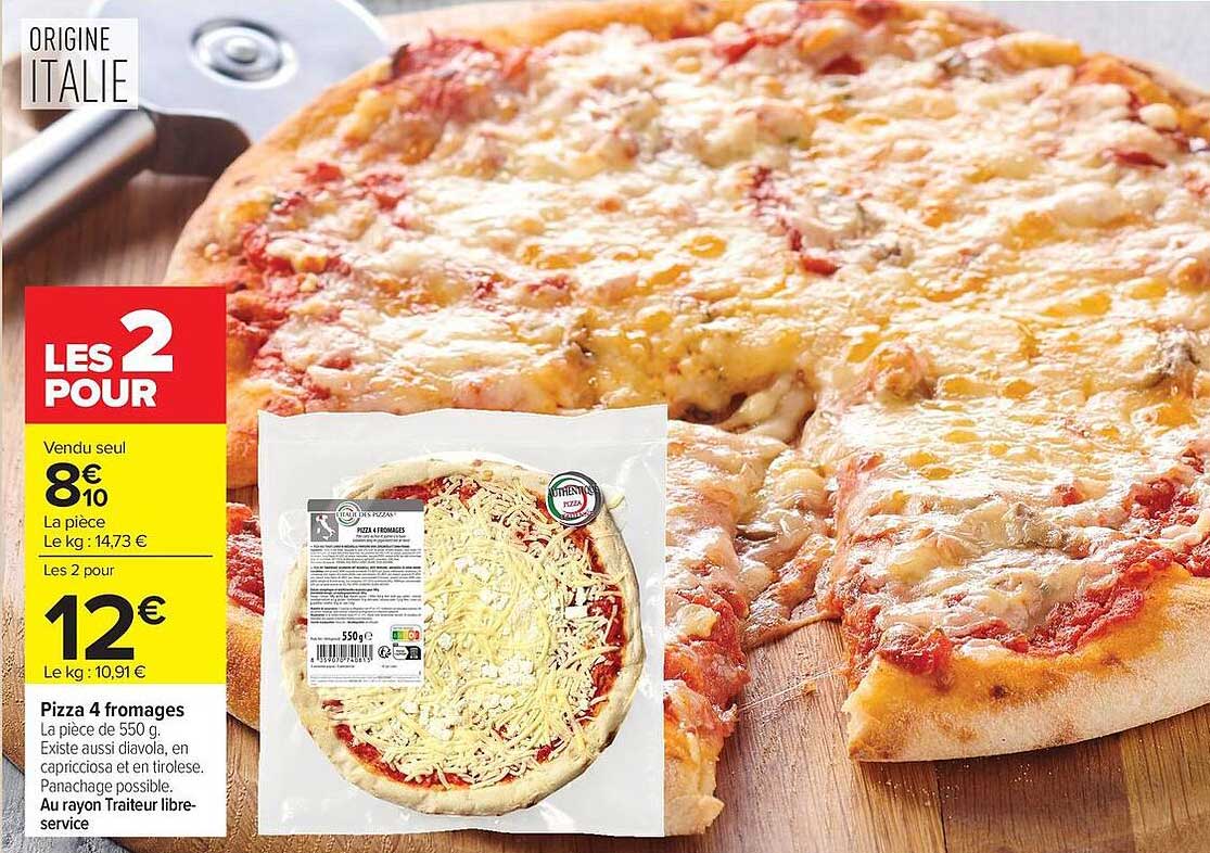 Pizza 4 fromages