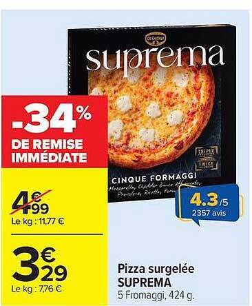Pizza surgelée SUPREMA