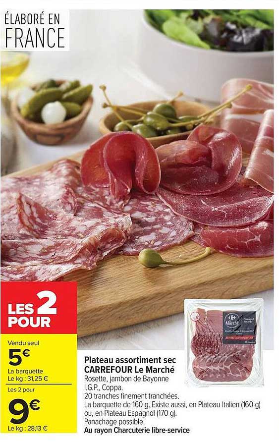Plateau assortiment sec CARREFOUR Le Marché