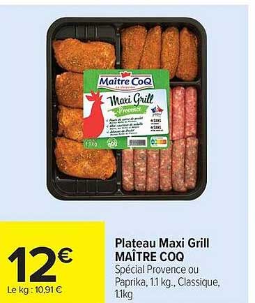 Plateau Maxi Grill MAÎTRE COQ