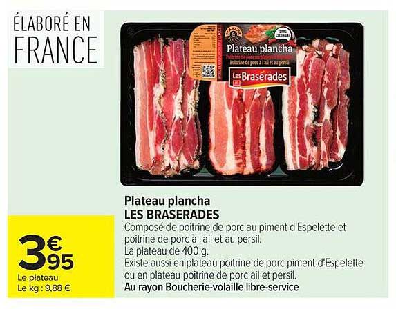 Plateau plancha LES BRASERADES