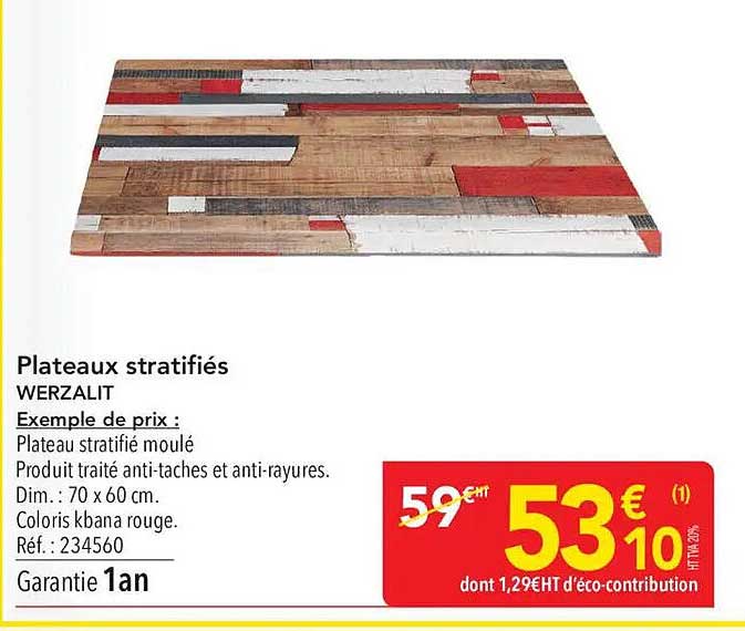 Plateaux stratifiés WERZALIT