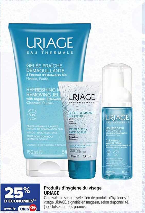 Produits d'hygiène du visage URIAGE