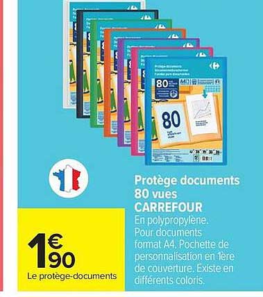 Protège documents 80 vues CARREFOUR