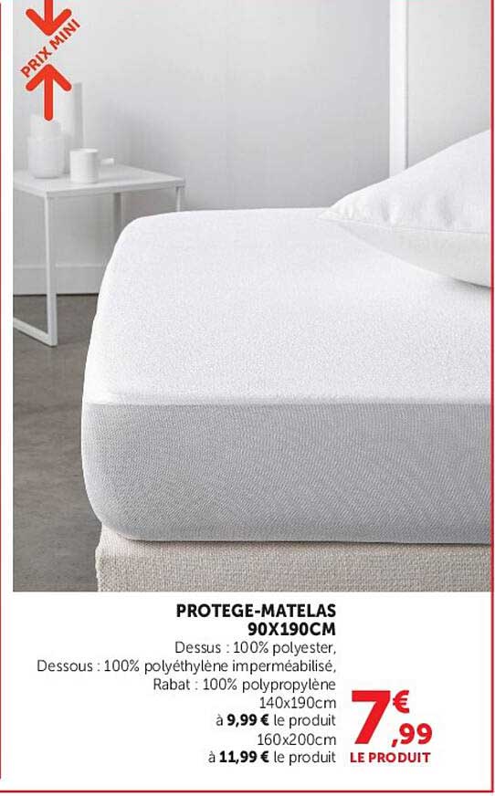 PROTEGE-MATELAS 90X190CM