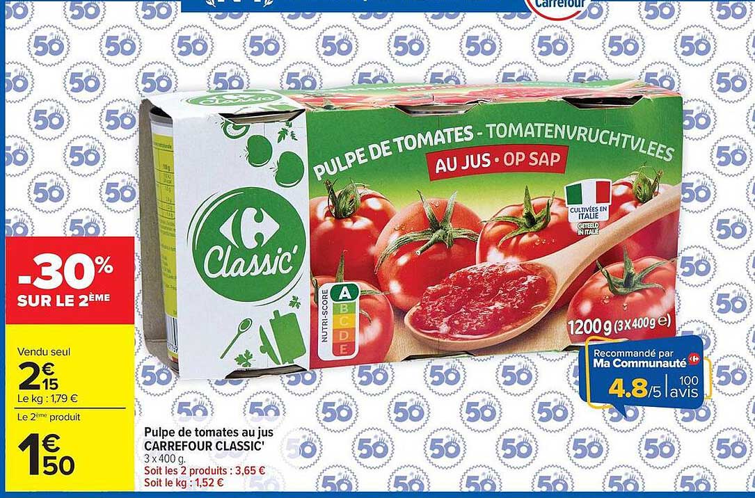 PULPE DE TOMATES - TOMATENVRUCHTVLEES AU JUS • OP SAP