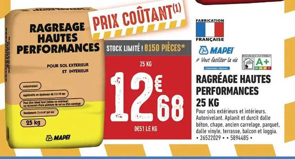 RAGRÉAGE HAUTES PERFORMANCES 25 KG